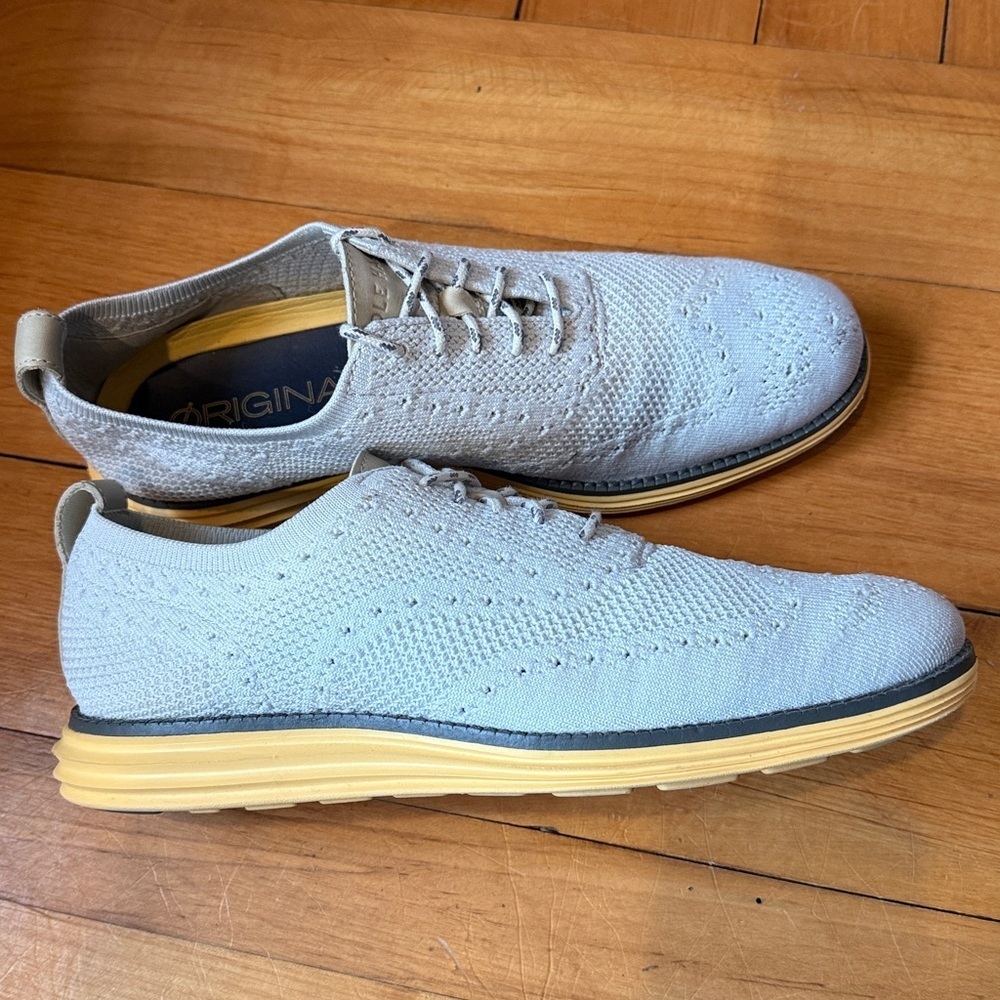 Cole Haan Original Grand Stitchlite Wingtip Oxford Light Gray Men’s 8 - Picture 5 of 7